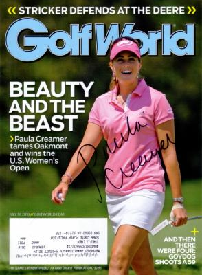 Paula Creamer autographed 2010 U.S. Women's Open Golf World magazine