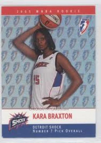 Basketball Card; Kara Braxton; 2005 WNBA Basketball Cards -