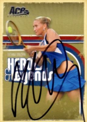 Tatiana Golovin autographed 2006 Ace Authentic tennis card