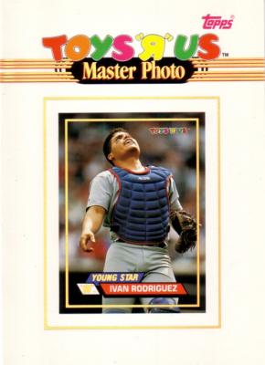 Ivan Rodriguez Texas Rangers 1993 Toys R Us 5x7 inch Master Photo card