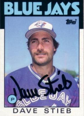 Dave Stieb autographed Toronto Blue Jays 1986 Topps card