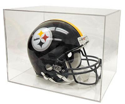 Full size football helmet display case holder