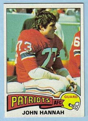 John Hannah Patriots 1975 Topps card #318 ExMt/NrMt