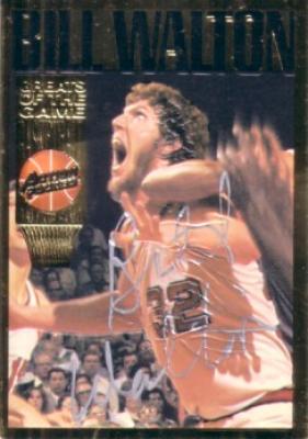 Bill Walton certified autograph Action Packed Hall of Fame card