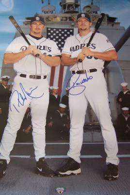 Ryan Klesko & Phil Nevin autographed San Diego Padres 2002 18x24 poster