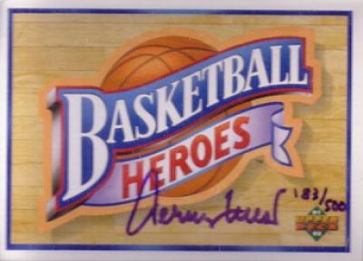 Jerry West autographed Upper Deck Basketball Heroes card #183/500 (UDA)