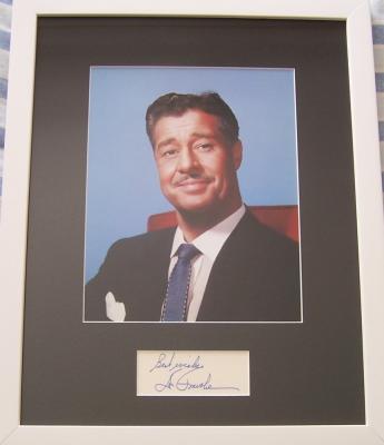 Don Ameche autograph matted & framed with vintage 8x10 photo
