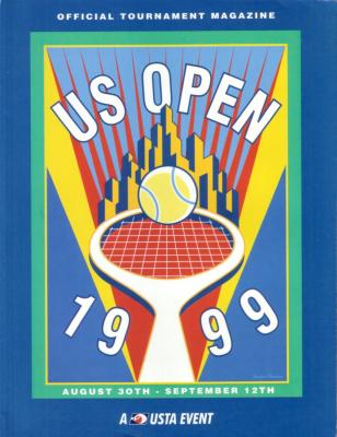 1999 U.S. Open tennis program (Andre Agassi & Serena Williams)