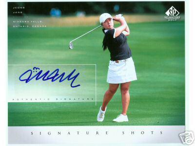 Jeong Jang (LPGA) certified autograph 2004 SP Signature Golf 8x10 photo card