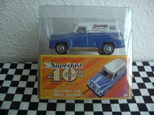 matchbox superfast 40 th anniversary 55 ford f-100 panel delivery
