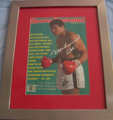 Muhammad Ali autographed 1980 Sports Illustrated cover matted & framed