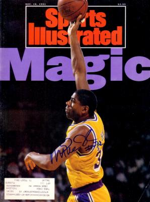 Magic Johnson autographed Los Angeles Lakers 1991 Sports Illustrated