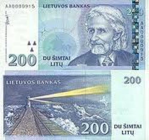 Banknotes; 200 Litu: Banknotes Lithuania