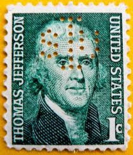 Stamps US; great stamp USA 1c United States Thomas Jefferson 