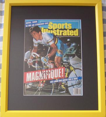 Greg LeMond autographed 1990 Tour de France Sports Illustrated cover matted & framed