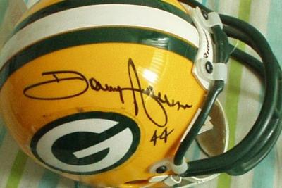Donny Anderson & John Brockington autographed Green Bay Packers mini helmet