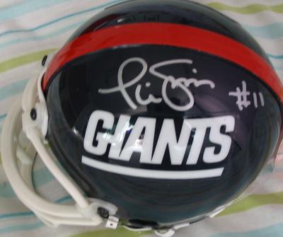 Phil Simms autographed New York Giants throwback mini helmet
