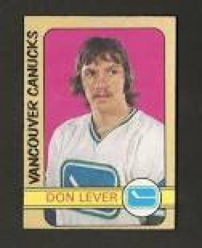 Hockey Card; Rookie; Don Lever; Vancouver Canucks