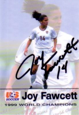 Joy Fawcett autographed 1999 Women's World Cup Champions card