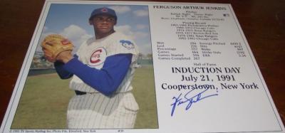 Fergie Jenkins autographed Chicago Cubs HOF Induction Day 8x10 photo card