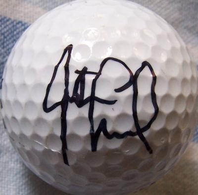 Justin Leonard autographed golf ball
