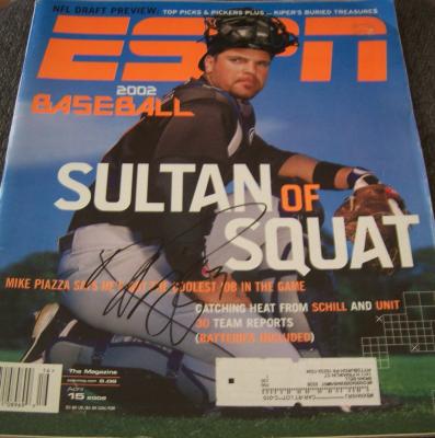 Mike Piazza autographed New York Mets 2002 ESPN Magazine