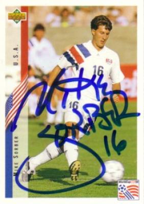 Mike Sorber autographed U.S. Soccer 1994 Upper Deck card