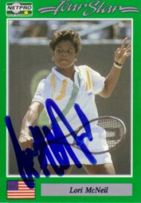 Lori McNeil autographed 1991 Netpro tennis card