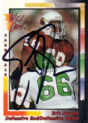 Eric Swann autographed Arizona Cardinals 1992 Wild Card card