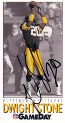 Dwight Stone autographed Pittsburgh Steelers 1992 GameDay card