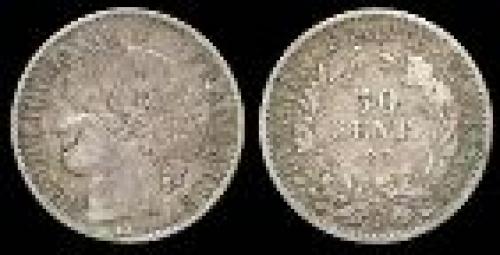 50 centimes; Year: 1849-1851; (km 769)
