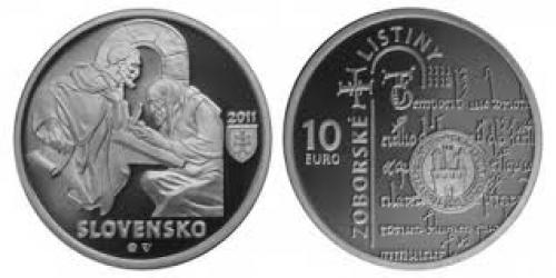 Coins; Slovakia 10 Euro CC 2011 Documents of Zobor