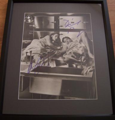 Gillian Anderson & David Duchovny autographed X-Files photo matted & framed