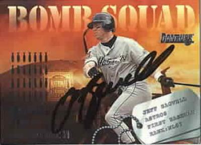 Jeff Bagwell autographed Houston Astros 1995 Donruss Bomb Squad card