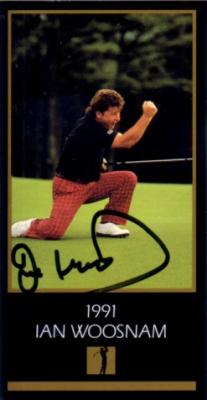 Ian Woosnam autographed 1991 Masters Champion golf card