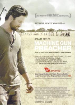 Machine Gun Preacher 2011 movie 5x7 promo card (Gerard Butler)