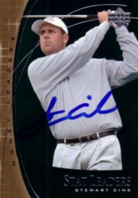 Stewart Cink autographed 2001 Upper Deck golf card