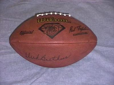 Dick Butkus autographed NFL 75th anniversary football
