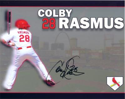 Colby Rasmus autographed St. Louis Cardinals 8x10 photo