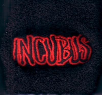 Incubus black embroidered wristband NEW