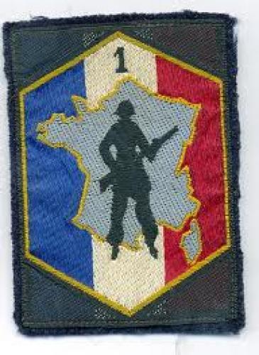 Militaria; 1st Military region-France; Badge