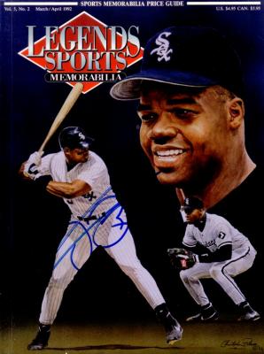 Frank Thomas autographed Chicago White Sox 1992 Legends magazine