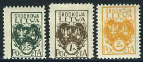 Central Lithuania, definitives 3v; Year: 1921