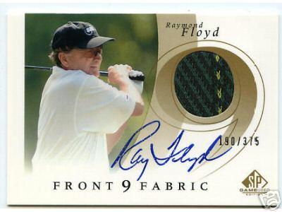 Raymond Floyd certified autograph 2002 SP golf card with game worn shirt swatch