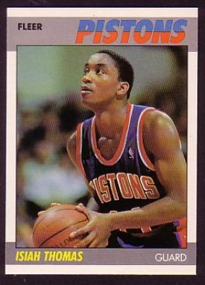 Isiah Thomas 1987-88 Fleer basketball second year card