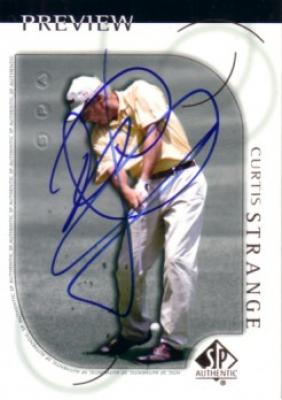 Curtis Strange autographed 2001 SP Authentic golf card