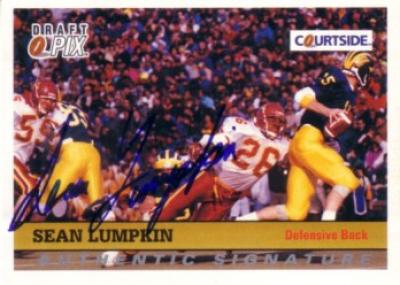 Sean Lumpkin Minnesota certified autograph 1992 Courtside card