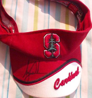Tiger Woods autographed Stanford golf visor