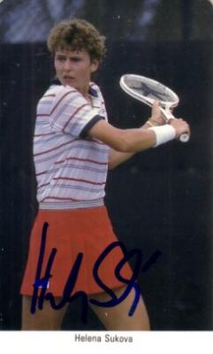 Helena Sukova autographed 1987 Fax Pax tennis card