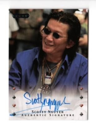 Scotty Nguyen certified autograph Razor poker card